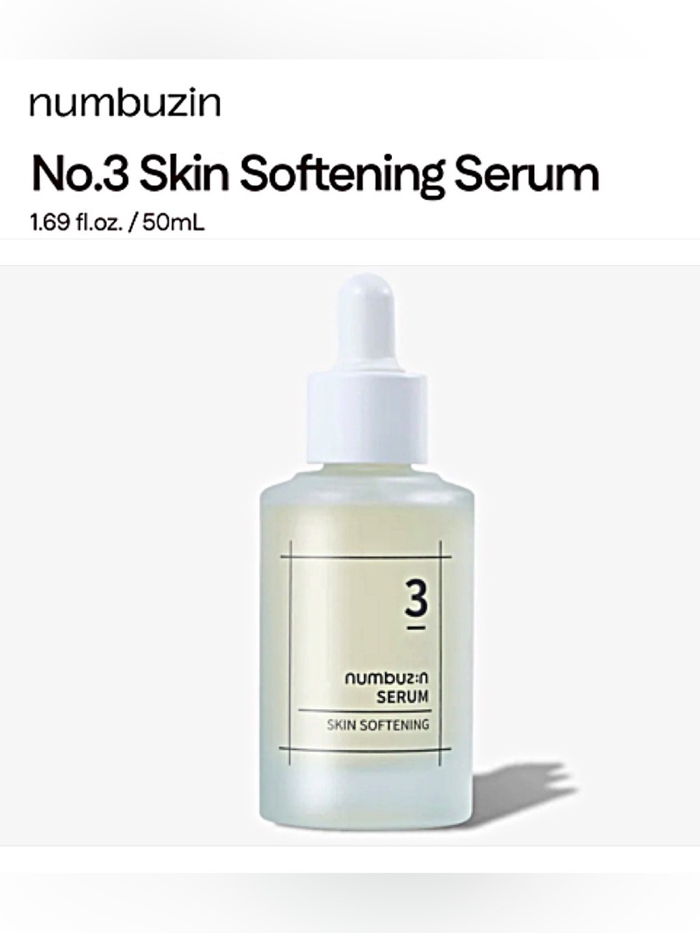 NUMBUZIN No 3 Skin Softening Serum Viral
K-Beauty Poreless Glass Skin Bifida